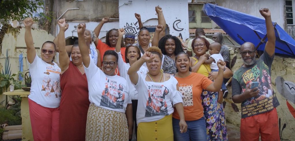 Mulheres da Ocupação Quilombo Carolina Maria de Jesus, representada no documentário "Eu moro aqui", uma produção da Habitat para a Humanidade Brasil.