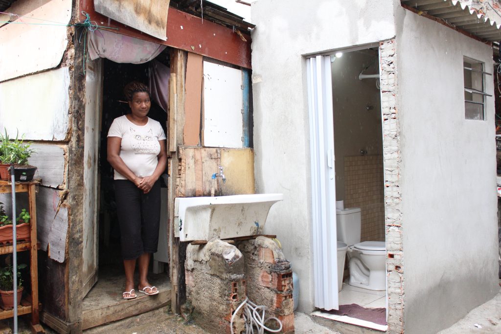 Casa da Andrea, mãe solo em Heliópolis, antes da reforma