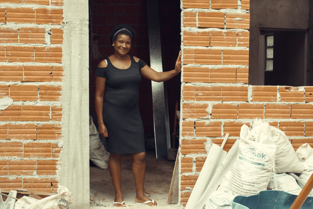 Casa da Andrea, mãe solo em Heliópolis, durante a reforma