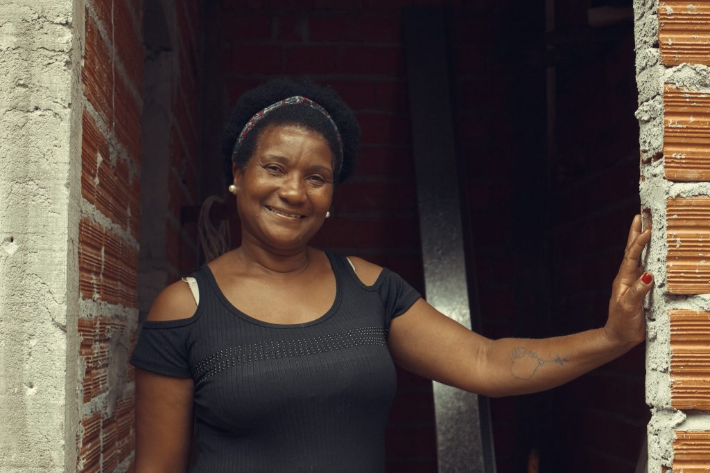 Casa da Andrea, mãe solo em Heliópolis, durante a reforma